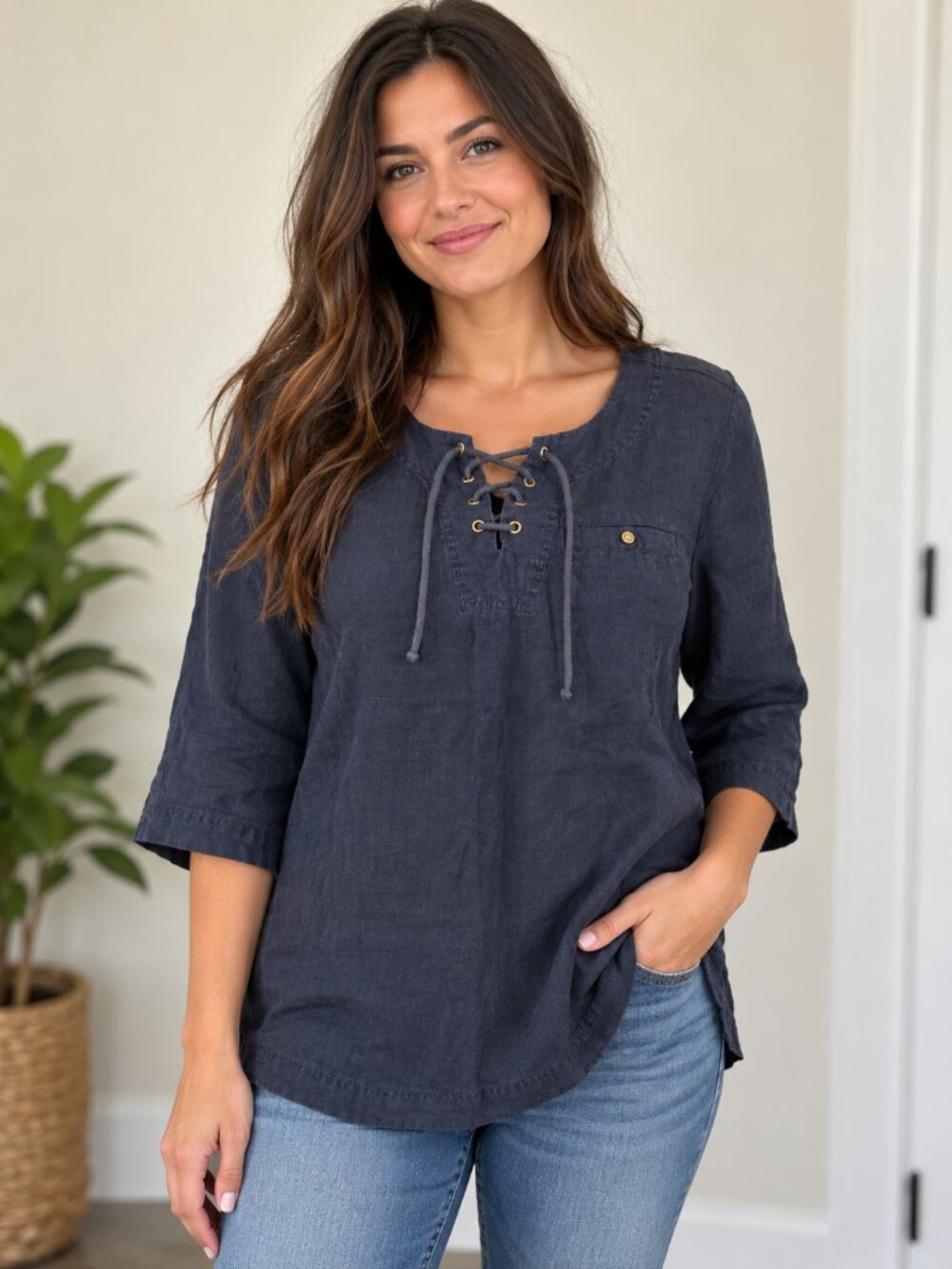 Ladies Tommy Hilfiger Lace-Up Tunic - XL